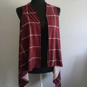 Cardigan Sage & Vicky  color burgundy size large brand New with tags  Asymmetric